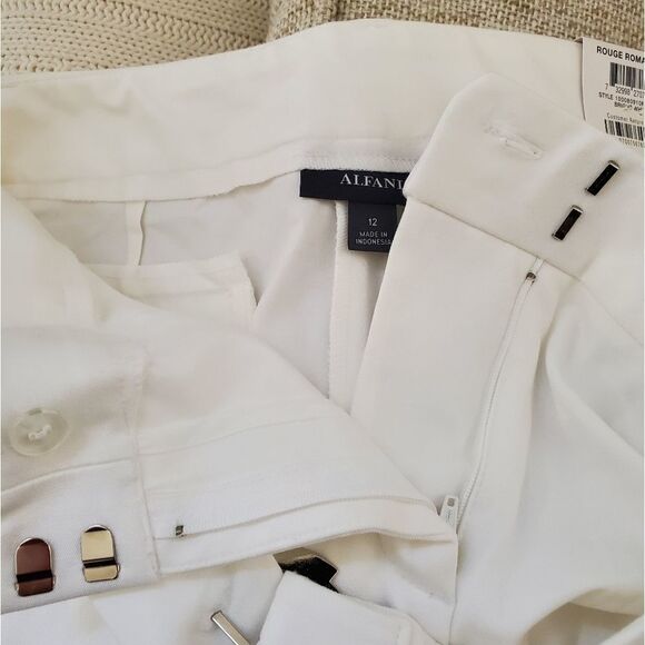 Alfani Belted Straight-Leg Pants Size 12 - Picture 10 of 13